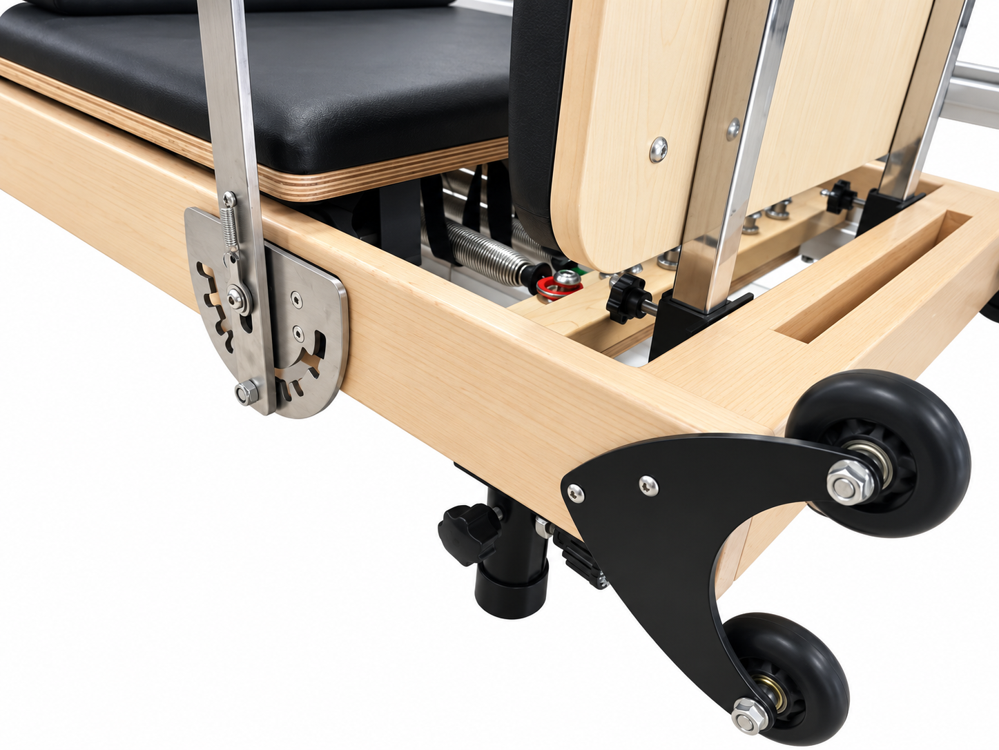 Patented reinforcement inside a VIMORA Pilates reformer