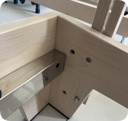 Japanese WASHIN eco-friendly wood finish on VIMORA wooden Pilates equipment