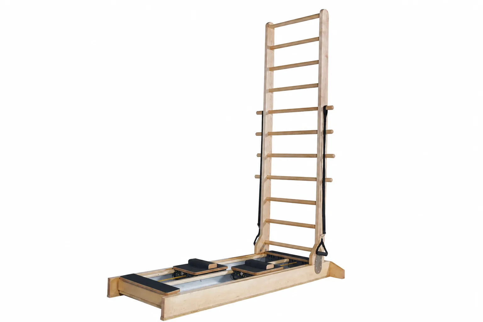 vimora ladder bed maple 03.webp Vimora maple wood bidirectional Pilates ladder bed, for professional studio use