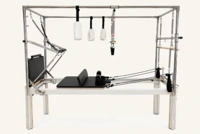 Vimora aluminum-frame 3-in-1 Pilates reformer with high-leg frame, for professional studio use