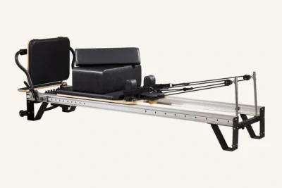Vimora aluminum-frame full track Pilates reformer, for professional studio use