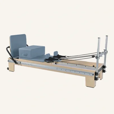 Vimora maple wood BASI-style full track Pilates reformer, for professional studio use