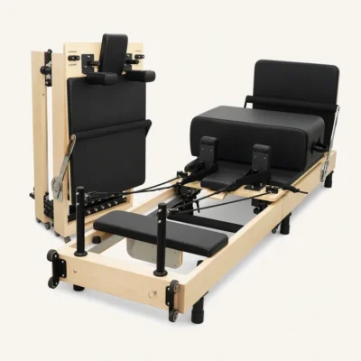 Vimora maple wood folding Pilates reformer, for professional studio use