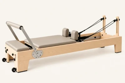 Vimora maple wood Korean-style Pilates reformer, for professional studio use