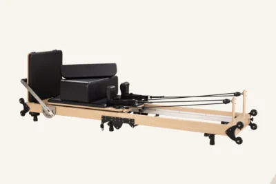 Vimora maple wood folding Pilates reformer, for professional studio use