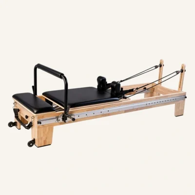 Vimora oak wood full track Pilates reformer, for professional studio use